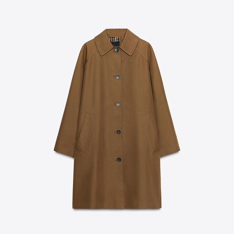 single-breasted trench coat